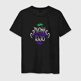 Мужская футболка хлопок с принтом Phonk Culture в Санкт-Петербурге, 100% хлопок | прямой крой, круглый вырез горловины, длина до линии бедер, слегка спущенное плечо. | phonk | линии | музыка | рэп | фонк