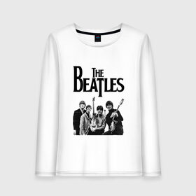 Женский лонгслив хлопок с принтом The Beatles в Санкт-Петербурге, 100% хлопок |  | beatles | john lennon | music | paul mccartney | rock | the beatles | yellow submarine | yesterday | битлз | битлс | битлы | джон леннон | леннон | маккартни | музыка | пол маккартни | рок