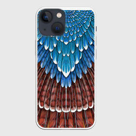 Чехол для iPhone 13 mini с принтом оперение: сойка (2) в Санкт-Петербурге,  |  | feathers | plumage | друид | индеец | коричневый | оперение | орёл | пернатый | перо | перья | природа | птица | синий | сойка | сон