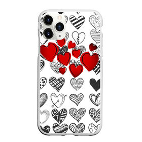 Чехол для iPhone 11 Pro матовый с принтом Сердца в Санкт-Петербурге, Силикон |  | Тематика изображения на принте: 14 февраля | hearts background | валентинов день | влюбленным | девушке | день святого валентина | жене | кардиологу | любимой | любимому | люблю | любовь | мужу | парню | сердца графика | сердца фон