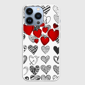 Чехол для iPhone 13 Pro с принтом Сердца в Санкт-Петербурге,  |  | 14 февраля | hearts background | валентинов день | влюбленным | девушке | день святого валентина | жене | кардиологу | любимой | любимому | люблю | любовь | мужу | парню | сердца графика | сердца фон