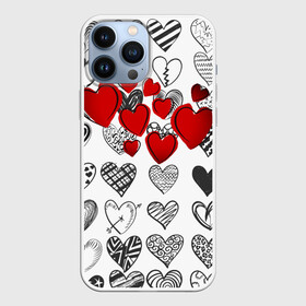 Чехол для iPhone 13 Pro Max с принтом Сердца в Санкт-Петербурге,  |  | 14 февраля | hearts background | валентинов день | влюбленным | девушке | день святого валентина | жене | кардиологу | любимой | любимому | люблю | любовь | мужу | парню | сердца графика | сердца фон
