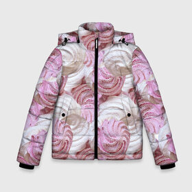 Зимняя куртка для мальчиков 3D с принтом Зефир белый и розовый в Санкт-Петербурге, ткань верха — 100% полиэстер; подклад — 100% полиэстер, утеплитель — 100% полиэстер | длина ниже бедра, удлиненная спинка, воротник стойка и отстегивающийся капюшон. Есть боковые карманы с листочкой на кнопках, утяжки по низу изделия и внутренний карман на молнии. 

Предусмотрены светоотражающий принт на спинке, радужный светоотражающий элемент на пуллере молнии и на резинке для утяжки | валентинов день | влюбленные | зефир | любовь | пирожное | романтика | сладости