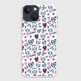 Чехол для iPhone 13 mini с принтом Love в Санкт-Петербурге,  |  | 14 февраля | love | valentines day | амур | валентинка | вторая половинка | день всех влюбленных | купидон | любовь | отношения | подарок любви | поцелуй | праздник любви | романтика | свидание | сердечки