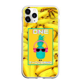 Чехол для iPhone 11 Pro Max матовый с принтом Крутой ананас в Санкт-Петербурге, Силикон |  | 3d | tegunvteg | ананас | бананы | бирюзовый | единственный | желтый | надпись | наушники | один | один на тысячу | одна на тысячу | очки | полная запечатка | розовый | самовыражение