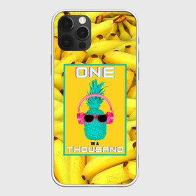 Чехол для iPhone 12 Pro Max с принтом Крутой ананас в Санкт-Петербурге, Силикон |  | 3d | tegunvteg | ананас | бананы | бирюзовый | единственный | желтый | надпись | наушники | один | один на тысячу | одна на тысячу | очки | полная запечатка | розовый | самовыражение