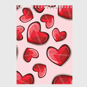Скетчбук с принтом Узор Сердечки для влюбленных в Санкт-Петербурге, 100% бумага
 | 48 листов, плотность листов — 100 г/м2, плотность картонной обложки — 250 г/м2. Листы скреплены сверху удобной пружинной спиралью | Тематика изображения на принте: 14 февраля | влюбленным | день святого валентина | красные | любовь | парные | подарок | сердечки | узор