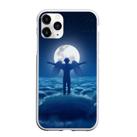 Чехол для iPhone 11 Pro Max матовый с принтом Ангел в Санкт-Петербурге, Силикон |  | tegunvteg | ангел | бог | звезды | космос | луна | небеса | ночное небо | облака | полнолуние | человек с крыльями