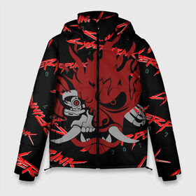 Мужская зимняя куртка 3D с принтом Cyberpunk2077 red samurai в Санкт-Петербурге, верх — 100% полиэстер; подкладка — 100% полиэстер; утеплитель — 100% полиэстер | длина ниже бедра, свободный силуэт Оверсайз. Есть воротник-стойка, отстегивающийся капюшон и ветрозащитная планка. 

Боковые карманы с листочкой на кнопках и внутренний карман на молнии. | Тематика изображения на принте: 2077 | cyber punk 2077 | cyberpunk | cyberpunk2077art | red | samurai | киберпанк | красный 2077