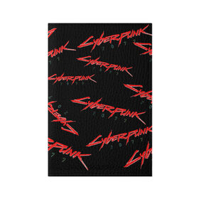 Обложка для паспорта матовая кожа с принтом Cyberpunk 2077 red в Санкт-Петербурге, натуральная матовая кожа | размер 19,3 х 13,7 см; прозрачные пластиковые крепления | 2077 | cyber punk 2077 | cyberpunk | cyberpunk2077art | red | samurai | киберпанк | красный 2077