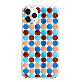 Чехол для iPhone 11 Pro Max матовый с принтом Dots pattern в Санкт-Петербурге, Силикон |  | беж | геометрия | паттерн | синий | текстура | узор