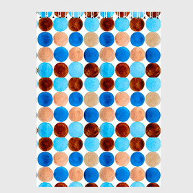 Скетчбук с принтом Dots pattern в Санкт-Петербурге, 100% бумага
 | 48 листов, плотность листов — 100 г/м2, плотность картонной обложки — 250 г/м2. Листы скреплены сверху удобной пружинной спиралью | беж | геометрия | паттерн | синий | текстура | узор