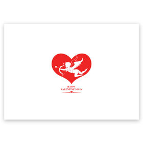 Поздравительная открытка с принтом Happy Valentines Day в Санкт-Петербурге, 100% бумага | плотность бумаги 280 г/м2, матовая, на обратной стороне линовка и место для марки
 | 14 февраля | love | valentines day | амур | валентинка | вторая половинка | день всех влюбленных | купидон | любовь | отношения | подарок любви | поцелуй | праздник любви | романтика | свидание | сердечки