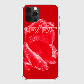 Чехол для iPhone 12 Pro с принтом Самый сексуальный в Санкт-Петербурге, силикон | область печати: задняя сторона чехла, без боковых панелей | red | альфа | альфа самец | красный | рыба | рыбка