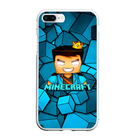 Чехол для iPhone 7Plus/8 Plus матовый с принтом Minecraft в Санкт-Петербурге, Силикон | Область печати: задняя сторона чехла, без боковых панелей | minecraft | алекс | белый | блоки | ведьма | взрывчатка | визера | волк | гаст | добывать | дракон | зеленый куб | зомби | игра | крафт | крипер | кубики | лошадка | майн | майнкрафт | манкрафт | овечка | оцелот