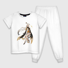 Детская пижама хлопок с принтом Нин Гуан в Санкт-Петербурге, 100% хлопок |  брюки и футболка прямого кроя, без карманов, на брюках мягкая резинка на поясе и по низу штанин
 | арт | ли юэ | ли юэ цисин | нин гуан | рисунок | цисин