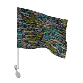 Флаг для автомобиля с принтом Futuristic Camo в Санкт-Петербурге, 100% полиэстер | Размер: 30*21 см | cyberpunk | glitch | глитч | камуфляж | киберпанк | футуристичный