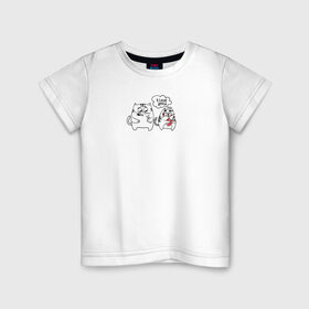 Детская футболка хлопок с принтом I love you в Санкт-Петербурге, 100% хлопок | круглый вырез горловины, полуприлегающий силуэт, длина до линии бедер | девушки | день всех влюбленных | любовь | отношения