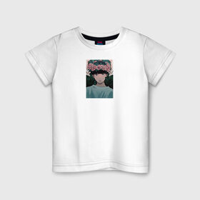 Детская футболка хлопок с принтом аниме моб психо 100 в Санкт-Петербурге, 100% хлопок | круглый вырез горловины, полуприлегающий силуэт, длина до линии бедер | Тематика изображения на принте: 100 | аниме | арт | моб | парень | парни | психо | япония