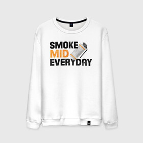 Мужской свитшот хлопок с принтом Smoke Mid Everyday в Санкт-Петербурге, 100% хлопок |  | asiimov | asimov | beast | counter | counter strike | cs | easy | ez | gg | ggwp | global | go | gradient | howl | hyper | mem | meme | memes | offensive | smoke | strike | азимов | вой | градиент | зверь | контра | лого | логотип