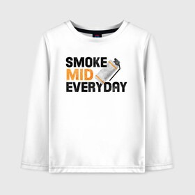 Детский лонгслив хлопок с принтом Smoke Mid Everyday в Санкт-Петербурге, 100% хлопок | круглый вырез горловины, полуприлегающий силуэт, длина до линии бедер | asiimov | asimov | beast | counter | counter strike | cs | easy | ez | gg | ggwp | global | go | gradient | howl | hyper | mem | meme | memes | offensive | smoke | strike | азимов | вой | градиент | зверь | контра | лого | логотип