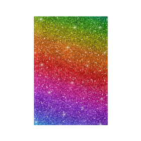 Обложка для паспорта матовая кожа с принтом Блестки радуги в Санкт-Петербурге, натуральная матовая кожа | размер 19,3 х 13,7 см; прозрачные пластиковые крепления | абстракция | блеск | блестки | блестяжки | блестяшки | градиент | радуга | узор | фон | яркий узор
