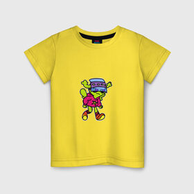 Детская футболка хлопок с принтом Инопланетяне рулят! в Санкт-Петербурге, 100% хлопок | круглый вырез горловины, полуприлегающий силуэт, длина до линии бедер | tgcarpg | игра | инопланетянин | космос | мультяшки