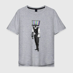 Мужская футболка хлопок Oversize с принтом Убийца времени в Санкт-Петербурге, 100% хлопок | свободный крой, круглый ворот, “спинка” длиннее передней части | игры | компьютер | прокастинация | телевизор | телефон