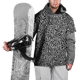 Накидка на куртку 3D с принтом Grunge в Санкт-Петербурге, 100% полиэстер |  | texture | анархия | буквы | иероглифы | иллюзии | мозайка | надпись | оптические | паттерн | перья | полосы | слова | текстура | узор | фигуры | чб