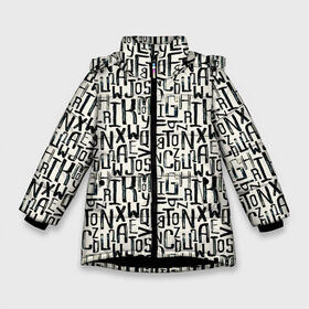 Зимняя куртка для девочек 3D с принтом Grunge в Санкт-Петербурге, ткань верха — 100% полиэстер; подклад — 100% полиэстер, утеплитель — 100% полиэстер. | длина ниже бедра, удлиненная спинка, воротник стойка и отстегивающийся капюшон. Есть боковые карманы с листочкой на кнопках, утяжки по низу изделия и внутренний карман на молнии. 

Предусмотрены светоотражающий принт на спинке, радужный светоотражающий элемент на пуллере молнии и на резинке для утяжки. | texture | анархия | буквы | гранж | иероглифы | иллюзии | мозайка | надпись | оптические | паттерн | перья | полосы | слова | текстура | узор | фигуры | чб