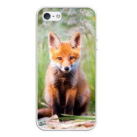 Чехол для iPhone 5/5S матовый с принтом Лисичка в Санкт-Петербурге, Силикон | Область печати: задняя сторона чехла, без боковых панелей | fox | foxy | животное | звери | лиса | лисенок | лисичка | милая | рыжая | фокс