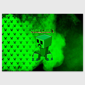 Поздравительная открытка с принтом Minecraft в Санкт-Петербурге, 100% бумага | плотность бумаги 280 г/м2, матовая, на обратной стороне линовка и место для марки
 | minecraft | алекс | белый | блоки | ведьма | взрывчатка | визера | волк | гаст | добывать | дракон | зеленый куб | зомби | игра | крафт | крипер | кубики | лошадка | майн | майнкрафт | манкрафт | овечка | оцелот