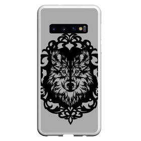 Чехол для Samsung Galaxy S10 с принтом Благородный серый волк в Санкт-Петербурге, Силикон | Область печати: задняя сторона чехла, без боковых панелей | tattoo | wolf | волк | волка | волков | волчий | голова | дикий | животные | защитник | зверь | картинка | крутой | нос | одинокий | рык | серый | тату | тотем | тотемное животное | черный