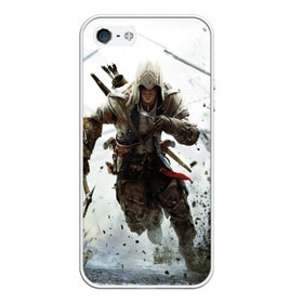 Чехол для iPhone 5/5S матовый с принтом Assassin’s Creed 3 в Санкт-Петербурге, Силикон | Область печати: задняя сторона чехла, без боковых панелей | black flag | brotherhood | chronicles | creed | game | origins | revelations | rogue | syndicate | unity | valhalla | альтаир | ассасин | игры | кинжал | пираты