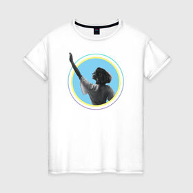 Женская футболка хлопок с принтом Прощай, 2020 в Санкт-Петербурге, 100% хлопок | прямой крой, круглый вырез горловины, длина до линии бедер, слегка спущенное плечо | 