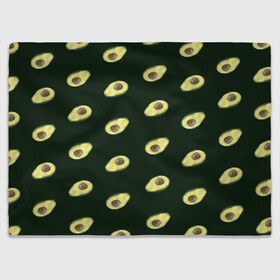 Плед 3D с принтом Авокадо в Санкт-Петербурге, 100% полиэстер | закругленные углы, все края обработаны. Ткань не мнется и не растягивается | Тематика изображения на принте: low poly avocado | авокадо | авокадо с косточкой | растение | фрукт