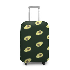 Чехол для чемодана 3D с принтом Авокадо в Санкт-Петербурге, 86% полиэфир, 14% спандекс | двустороннее нанесение принта, прорези для ручек и колес | low poly avocado | авокадо | авокадо с косточкой | растение | фрукт