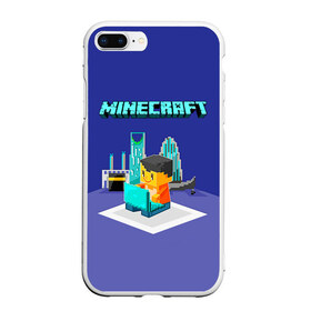 Чехол для iPhone 7Plus/8 Plus матовый с принтом Minecraft в Санкт-Петербурге, Силикон | Область печати: задняя сторона чехла, без боковых панелей | minecraft | алекс | белый | блоки | ведьма | взрывчатка | визера | волк | гаст | добывать | дракон | зеленый куб | зомби | игра | крафт | крипер | кубики | лошадка | майн | майнкрафт | манкрафт | овечка | оцелот