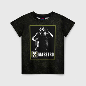 Детская футболка 3D с принтом Maestro в Санкт-Петербурге, 100% гипоаллергенный полиэфир | прямой крой, круглый вырез горловины, длина до линии бедер, чуть спущенное плечо, ткань немного тянется | maestro | r6s | rainbow six siege | маэстро | оперативник | персонаж