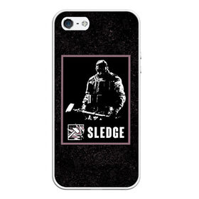 Чехол для iPhone 5/5S матовый с принтом Sledge в Санкт-Петербурге, Силикон | Область печати: задняя сторона чехла, без боковых панелей | Тематика изображения на принте: r6s | rainbow six siege | sledge | оперативник | персонаж | следж