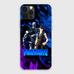 Чехол для iPhone 12 Pro с принтом Fortnite T-800/Sarah в Санкт-Петербурге, силикон | область печати: задняя сторона чехла, без боковых панелей | Тематика изображения на принте: fortnite | heroes | logo game | marshmallow | marshmello | sarah | sarah connor | t 800 | terminator | битва | бойцы | игра | карась | логотипы игр | маршмеллоу | персонажи игр | робот | сара коннор | терминатор | фортнайт