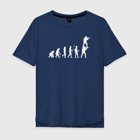 Мужская футболка хлопок Oversize с принтом EVOLUTION в Санкт-Петербурге, 100% хлопок | свободный крой, круглый ворот, “спинка” длиннее передней части | 16 | counterstrike | csgo | evolution | global offensive | memes | source | ксго | подсадка | прогресс | развитие | эволюция