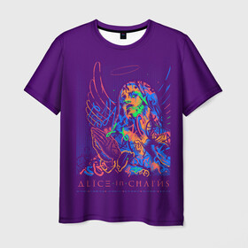 Мужская футболка 3D с принтом Alice in Chains в Санкт-Петербурге, 100% полиэфир | прямой крой, круглый вырез горловины, длина до линии бедер | alice in chains | алиса в цепях | альтернативный метал | гранж | рок | сладж метал | хард рок | хеви метал | элис ин чэйнс