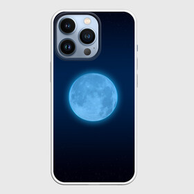 Чехол для iPhone 13 Pro с принтом Moon в Санкт-Петербурге,  |  | луна | свет | синий | темный фон