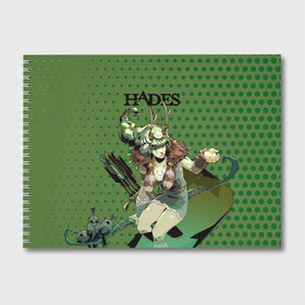 Альбом для рисования с принтом Hades Артемида в Санкт-Петербурге, 100% бумага
 | матовая бумага, плотность 200 мг. | hades | артемида | бог | босс | игра | компьютерная | лого | логотип | мифология | олимп | подарок | хейдc | хэйдс | черный