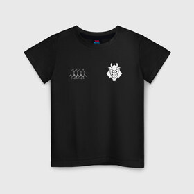 Детская футболка хлопок с принтом G2 Samurai collection (2021 22) в Санкт-Петербурге, 100% хлопок | круглый вырез горловины, полуприлегающий силуэт, длина до линии бедер | 0x000000123 | g2 | gamers2 | kennys | niko