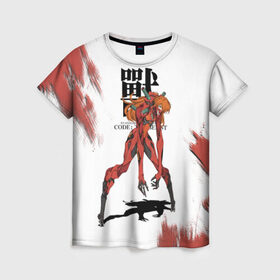 Женская футболка 3D с принтом Евангилион в Санкт-Петербурге, 100% полиэфир ( синтетическое хлопкоподобное полотно) | прямой крой, круглый вырез горловины, длина до линии бедер | anime | eva | evangelion | nerv | аниме | анимэ | ева | евангилион | нерв | роботы | рэй | синдзи | япония