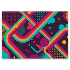 Поздравительная открытка с принтом geometric abstract в Санкт-Петербурге, 100% бумага | плотность бумаги 280 г/м2, матовая, на обратной стороне линовка и место для марки
 | Тематика изображения на принте: 
