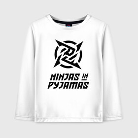 Детский лонгслив хлопок с принтом NiP Ninja in Pijamas (2021 22) в Санкт-Петербурге, 100% хлопок | круглый вырез горловины, полуприлегающий силуэт, длина до линии бедер | 0x000000123 | csgo | f0rest | get_right | ninja in pijamas | nip | ксго | нип