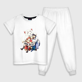 Детская пижама хлопок с принтом Gintama Guys в Санкт-Петербурге, 100% хлопок |  брюки и футболка прямого кроя, без карманов, на брюках мягкая резинка на поясе и по низу штанин
 | 